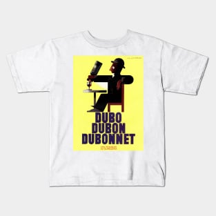 DUBO DUBON DUBONNET Wine Art Deco Vintage Alcohol Kids T-Shirt